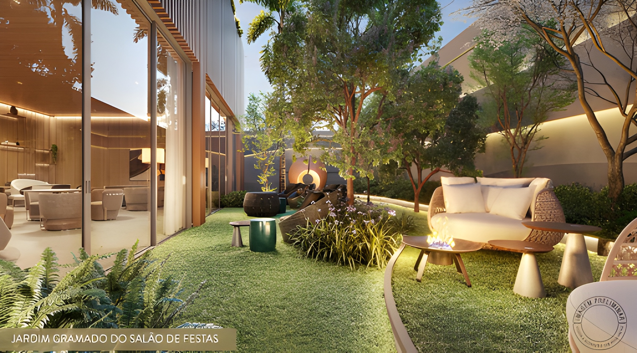 Jadim do salão de festas